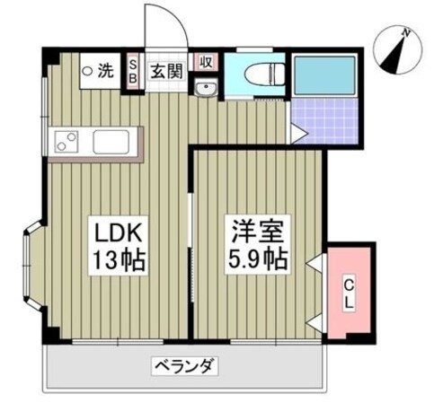 ディネリリーマンションの物件間取画像